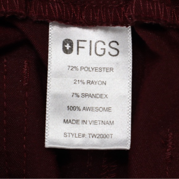 Figs Technical Collection Scrub Set Womens Burgandy Red S/T Catarina & Yola - Picture 9 of 16
